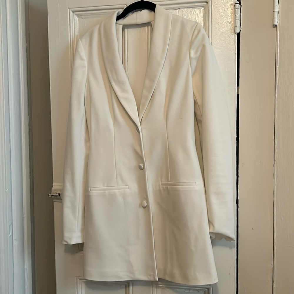 BHLDN White Mini Blazer Dress